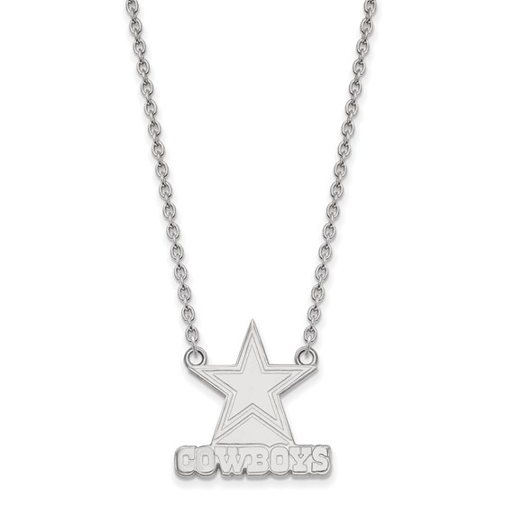 Sterling Silver Dallas Cowboys Large Pendant Necklace Sterling Silver Dallas Cowboys Large Pendant Necklace